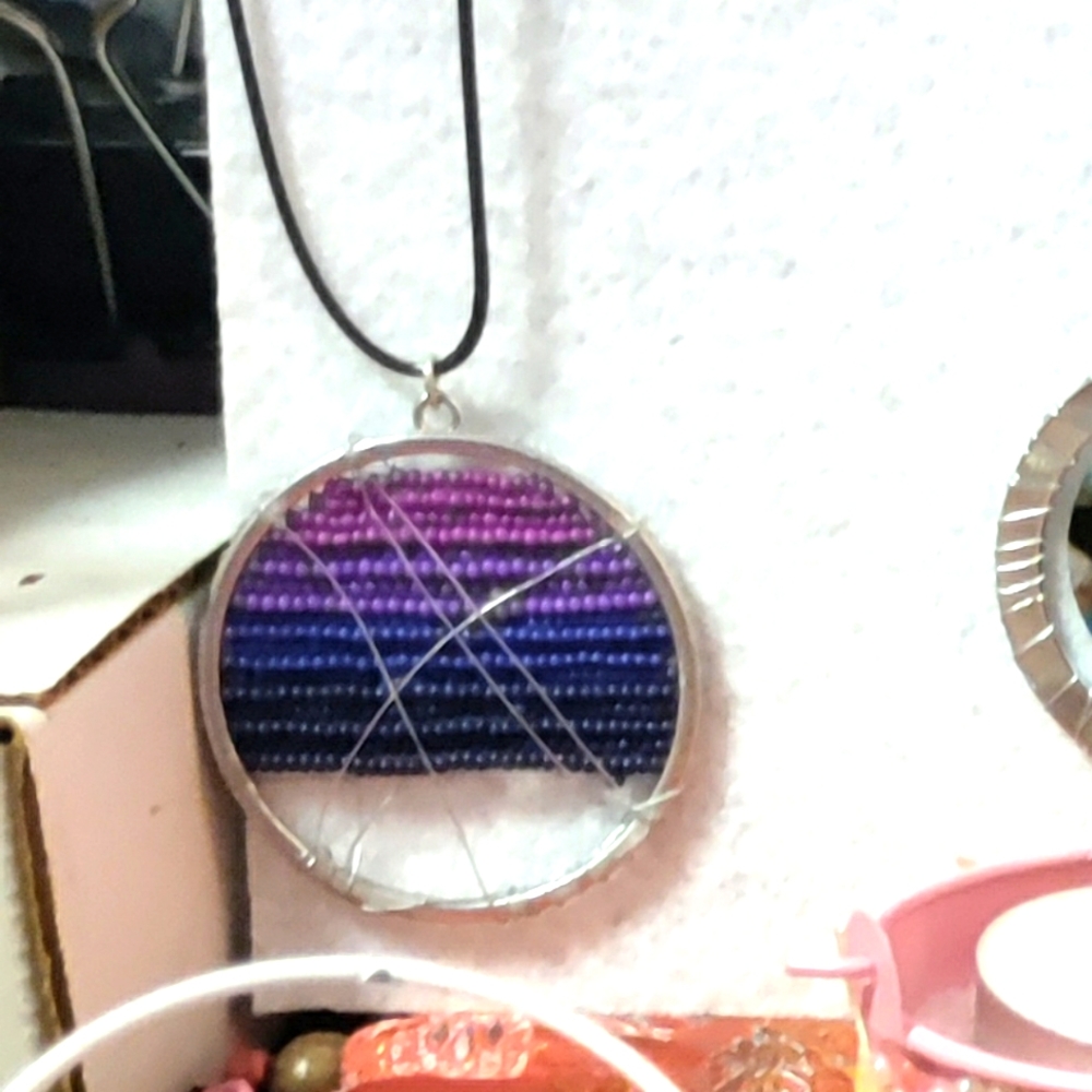 Purple Pendant Necklace